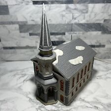 Vintage 1993 Lemax Dickensville Porcelain Lighted House Church Steeple picture