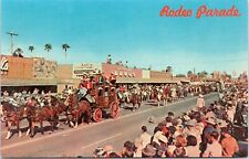 Rodeo Parade, Downtown Scottsdale, Arizona - Vintage Chrome Postcard picture