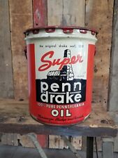 1941 Penn Drake 5 Gallon Oil Can Barnfresh HTF Inv#701 picture