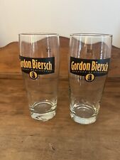 Lot of 2 Gordon Biersch .4 Liter Willi Becher Style Glasses 6 1/2