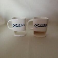 Pair Of Oreo Ceramic Mugs With Cookie Holders picture