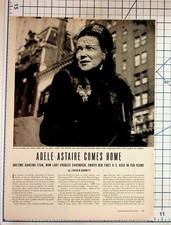 Vintage 1940s Adele Astaire Interview Magazine Page Ephemera Fred Astaire Sister picture
