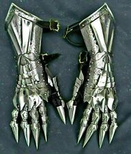 Gauntlet Gloves  medieval Pair Accents Knight Crusader Armor Steel Gauntlet Larp picture