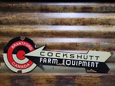 VINTAGE COCKSHUTT PORCELAIN SIGN FARM EQUIPMENT TRACTOR MACHINERY DEALER CANADA picture