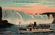 Maid of the Mist, Niagara Falls, New York NY linen Postcard picture