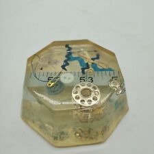 Vintage Acrylic Lucite Paperweight Sewing Notions picture