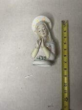 Vintage Lefton Hand Painted Ceramic Praying Madonna Figurine 7.5
