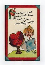 Artist Signed Valentine’s Day Postcard by DWIG Clare Victor Dwiggins Geography picture