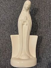 Ceramic Pottery Religious Holy Madonna Virgin Mary Planter Figure Vintage Vase picture