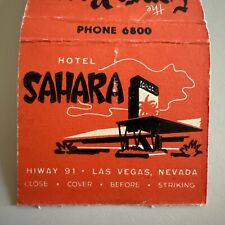 Vintage 1950s Hotel Sahara Las Vegas Congo Room Matchbook Cover picture