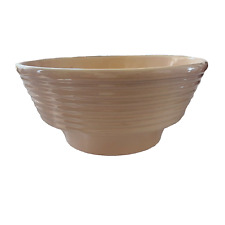 vintage german mixing bowl Clay Ceramic 5” Tan Ribbed Texture picture