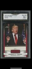 2016 Leaf Legends Exclusive Red Donald J. Trump Card 3/5 GMA 10 GEM MINT picture