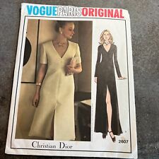 Vintage 70's Vogue Sewing Pattern 2607 SZ 10 Christian Dior Dress picture