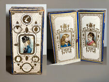 Antique Victorian Handkerchief Box Dresser Vanity Box Women Fashion Lithos picture