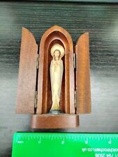 Virgin Mary Madonna vintage wooden mini shrine decoration Canri Toriary picture