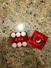 Set of 2 DICE Drilled from Trump Taj Mahal Casino Vintage picture