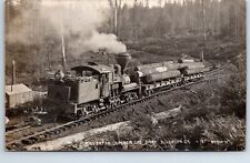 Real Photo Postcard Oregon Silverton Lumber Company Logging Train Drake Railroad picture