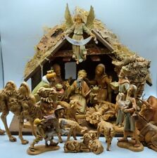 Vintage Lot of 19 Fontanini Figurines Depose Italy 1983 Nativity Set with Manger picture