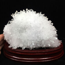 1270g Natural white cluster mineral specimenquartz crystal healing +stand picture