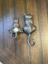 Brass Metal Sitting Cat Door Knocker & Doorbell San Pacific International picture