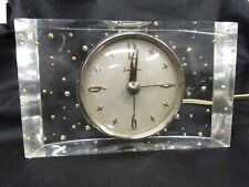 Vintage MCM 50's Seth Thomas Splendor Clock Lucite Bubbles Works READ Video picture