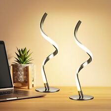 3 Colors & Fully Steples,Modern Spiral Table Lamp - Touch Control Bedside Lamp picture