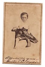 ANTIQUE CDV CIRCA 1860s INSCRIPTION OF E.C. AYRES REFFERING TO HIMSELF AS MASTER picture