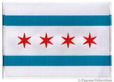 CHICAGO CITY FLAG PATCH embroidered iron-on LARGE EMBLEM ILLINOIS COOK COUNTY  picture