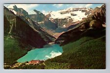 Banff-Alberta, Lake Louise, Aerial, Vintage Postcard picture