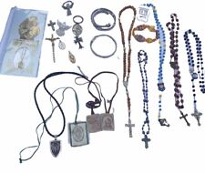 Vintage Lot Of Catholic Rosary and Religious Jewelry Lot picture