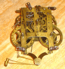 Antique Wm. L. Gilbert Garland Brass Mantel Clock Chime Movement 