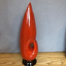 Frankoma V5 Red Flame Vase 13