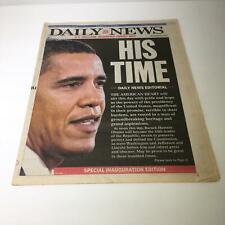 NY Daily News: Jan 20 2009 Barack Hussein Obama's Time, Excellent Condition picture