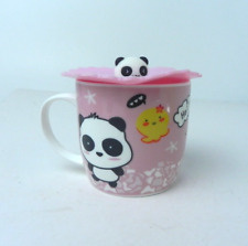 Hello I'm Panda Mug Coffee Cup with Silicone Lid Pink - Gift Ideas picture
