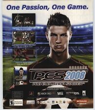 PES Pro Evolution Soccer 2008 PS3 Xbox 360 Wii Print Ad Cristiano Ronaldo Photo  picture