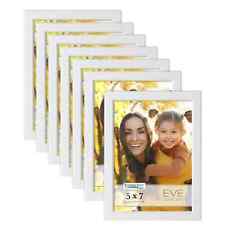 New Icona Bay 5x7 Picture Frames (White, 6 Pack) Tabletop or Wall Mount picture