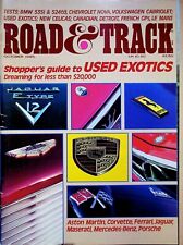 USED EXOTICS - ROAD & TRACK VINTAGE MAGAZINE, OCTOBER 1985 picture