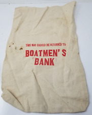 Boatmen's Bank Money Bag Should be Returned Medium SMP Retro 1980s Vtg picture