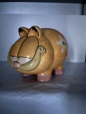 Rare Vintage Garfield The Cat Ceramic Piggy Bank Large 1990s Comes With Pennies picture
