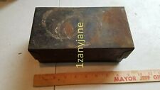 Vintage GLASS MAGIC LANTERN BOX FOR HOLDING SLIDES METAL real old picture