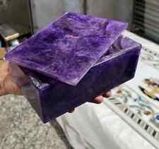 Purple Amethyst Stone Jewelry Trinket Box Multi Purpose Gift For Her Birthday picture