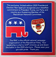 Republican RNC 2020 Presidential Election Year lapel pin political picture
