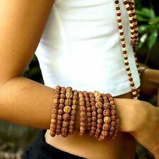 Natural Rudraksha bracelet stretchable 2 pieces 8 mm beads size picture