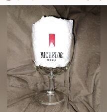 Vintage 1970’s Michelob Beer Glass Thumb Print Dimple Goblet Stem Mug. picture