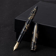 Hongdian N23 Fountain Pen EF/Long Knife Nib, Black Rabbit Year Limited Carving picture