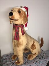Gemmy VERY RARE 2005 Animated Singing Holliday Pooch Golden Retriever Dog Works picture