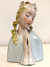Vintage Praying Hands Madonna Porcelain Figurine Catholic Mary Religious Japan picture