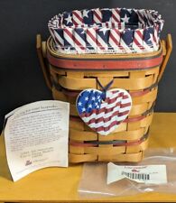 Longaberger 1995 ALL AMERICAN CARRY-ALONG Basket Liner Protector  Flag Patriotic picture