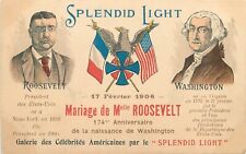 Miss Alice Roosevelt Marriage Washington 1906 Litho SPLENDID LIGHT eagle flags picture