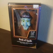 Vintage 1996 Halloween Factory Animated Book SPELLS HAUNTING Witch Gemmy ANIMATE picture